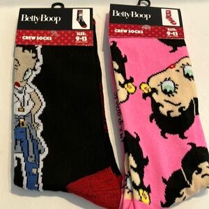 Betty Boop Casual Socks Black and‎ Pink